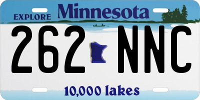 MN license plate 262NNC