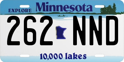 MN license plate 262NND