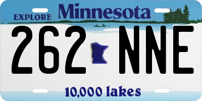 MN license plate 262NNE
