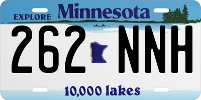 MN license plate 262NNH