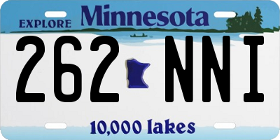 MN license plate 262NNI