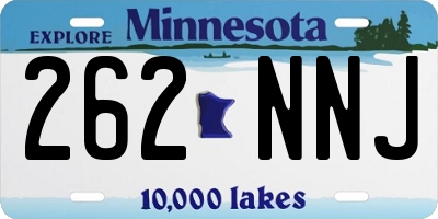 MN license plate 262NNJ
