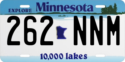 MN license plate 262NNM