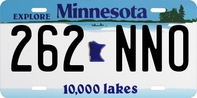MN license plate 262NNO