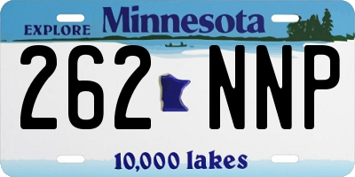 MN license plate 262NNP