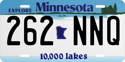 MN license plate 262NNQ