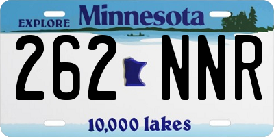 MN license plate 262NNR