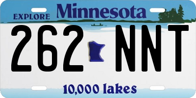 MN license plate 262NNT