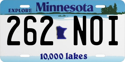 MN license plate 262NOI