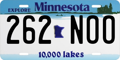 MN license plate 262NOO