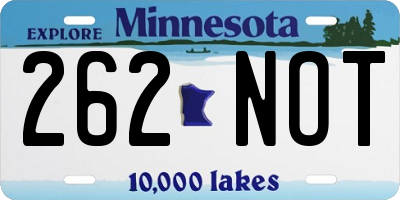MN license plate 262NOT