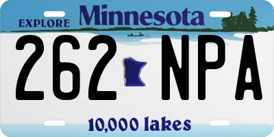 MN license plate 262NPA