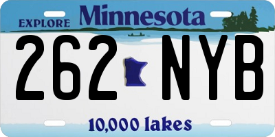 MN license plate 262NYB