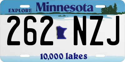 MN license plate 262NZJ