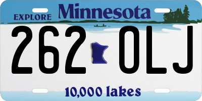 MN license plate 262OLJ