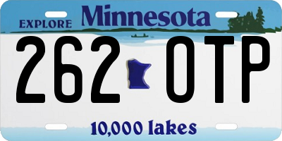 MN license plate 262OTP