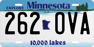 MN license plate 262OVA