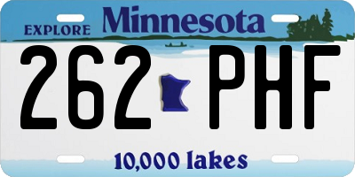 MN license plate 262PHF