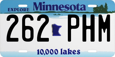 MN license plate 262PHM