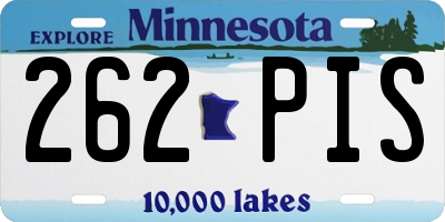 MN license plate 262PIS