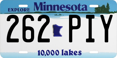 MN license plate 262PIY