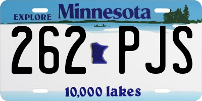 MN license plate 262PJS