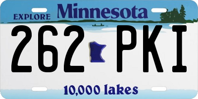 MN license plate 262PKI