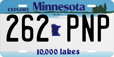 MN license plate 262PNP