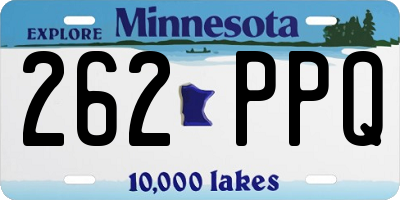 MN license plate 262PPQ
