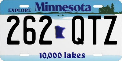 MN license plate 262QTZ