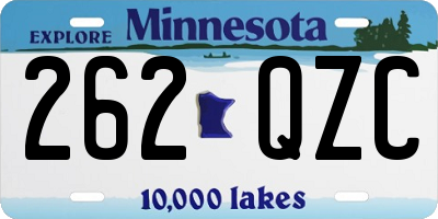 MN license plate 262QZC