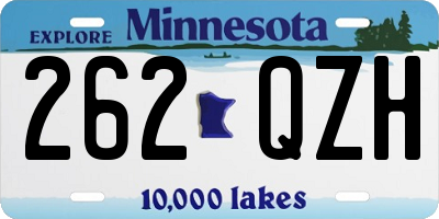 MN license plate 262QZH