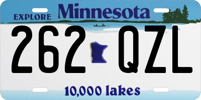 MN license plate 262QZL
