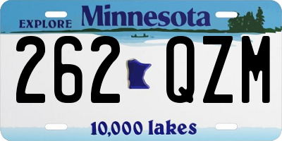 MN license plate 262QZM