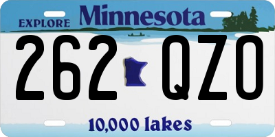 MN license plate 262QZO