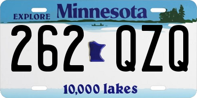 MN license plate 262QZQ