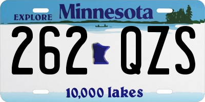 MN license plate 262QZS
