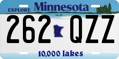 MN license plate 262QZZ