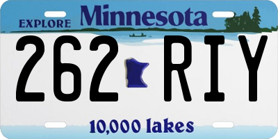MN license plate 262RIY