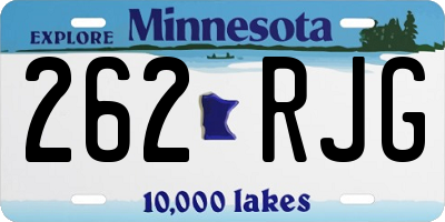 MN license plate 262RJG