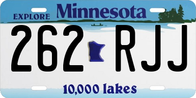 MN license plate 262RJJ