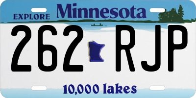 MN license plate 262RJP