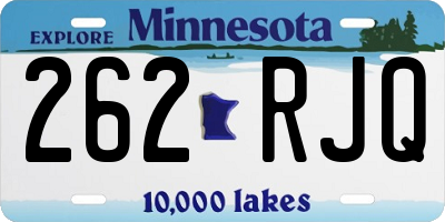 MN license plate 262RJQ