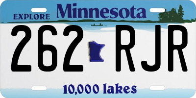 MN license plate 262RJR