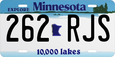 MN license plate 262RJS