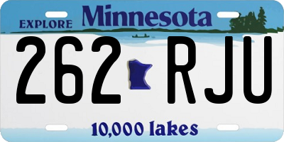 MN license plate 262RJU