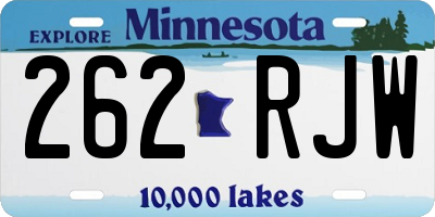 MN license plate 262RJW