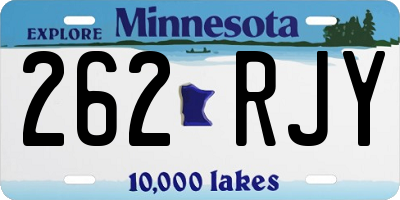 MN license plate 262RJY