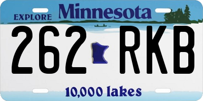 MN license plate 262RKB
