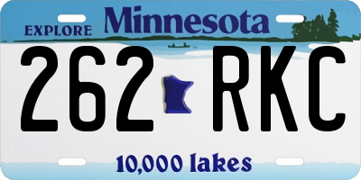 MN license plate 262RKC